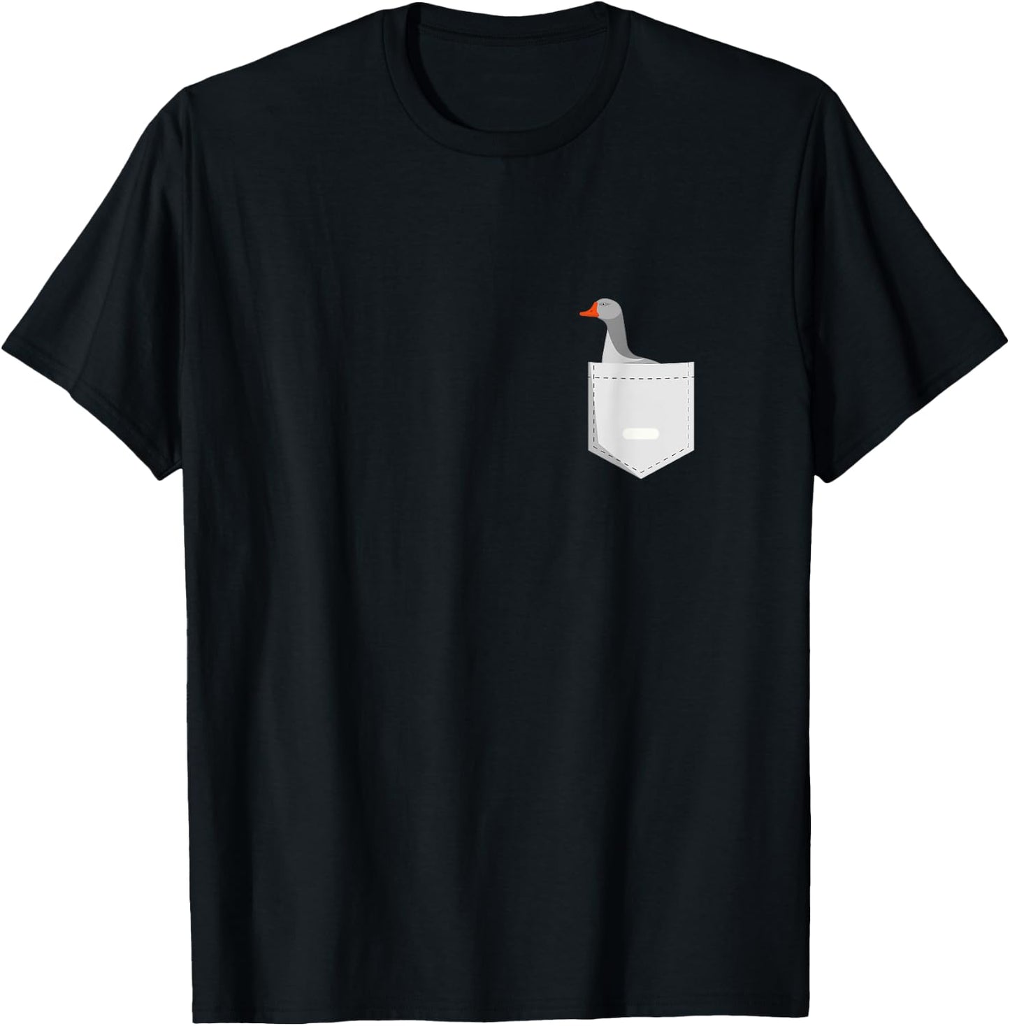 Ornithology Goose Farm Animal Kids Toddlers Gift Pocket Goose T-Shirt - T-Shirt | Black