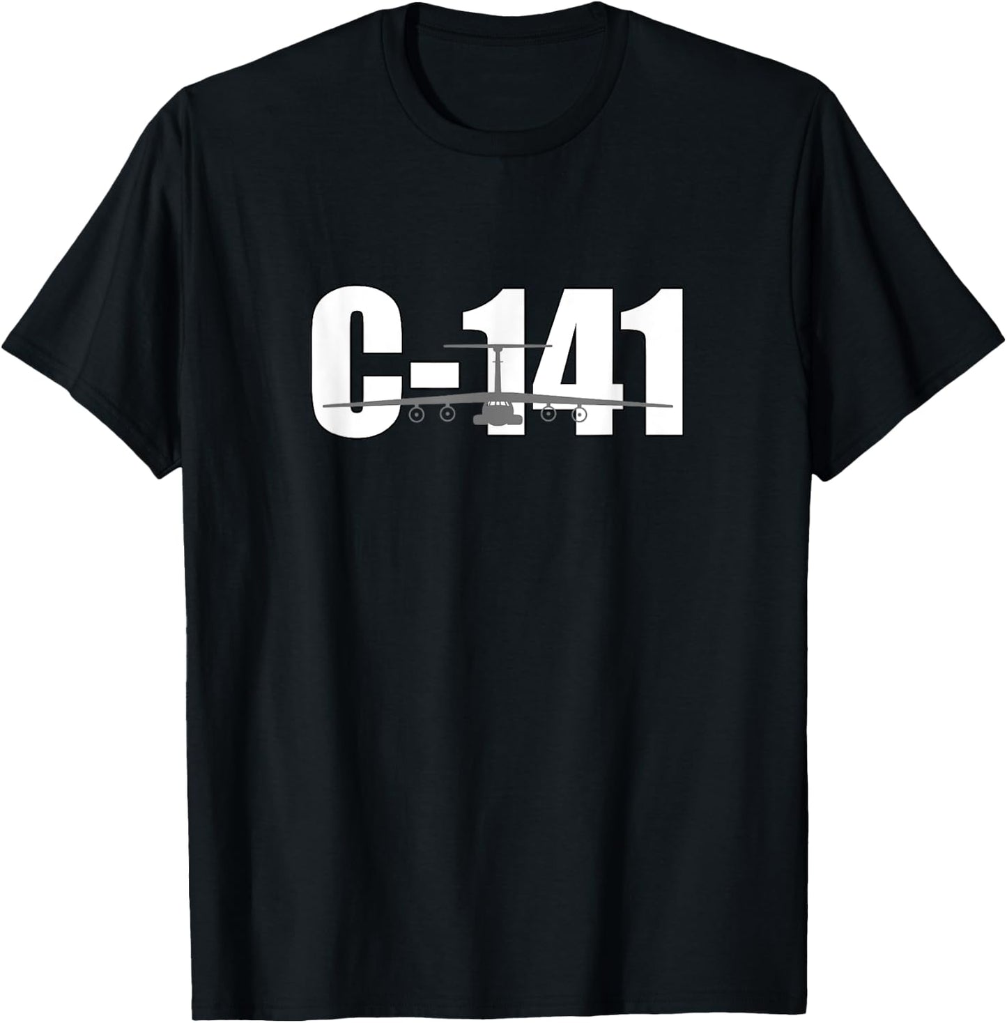 C141 Starlifter Airplane Aviation Enthusiasts T-Shirt - T-Shirt | Black