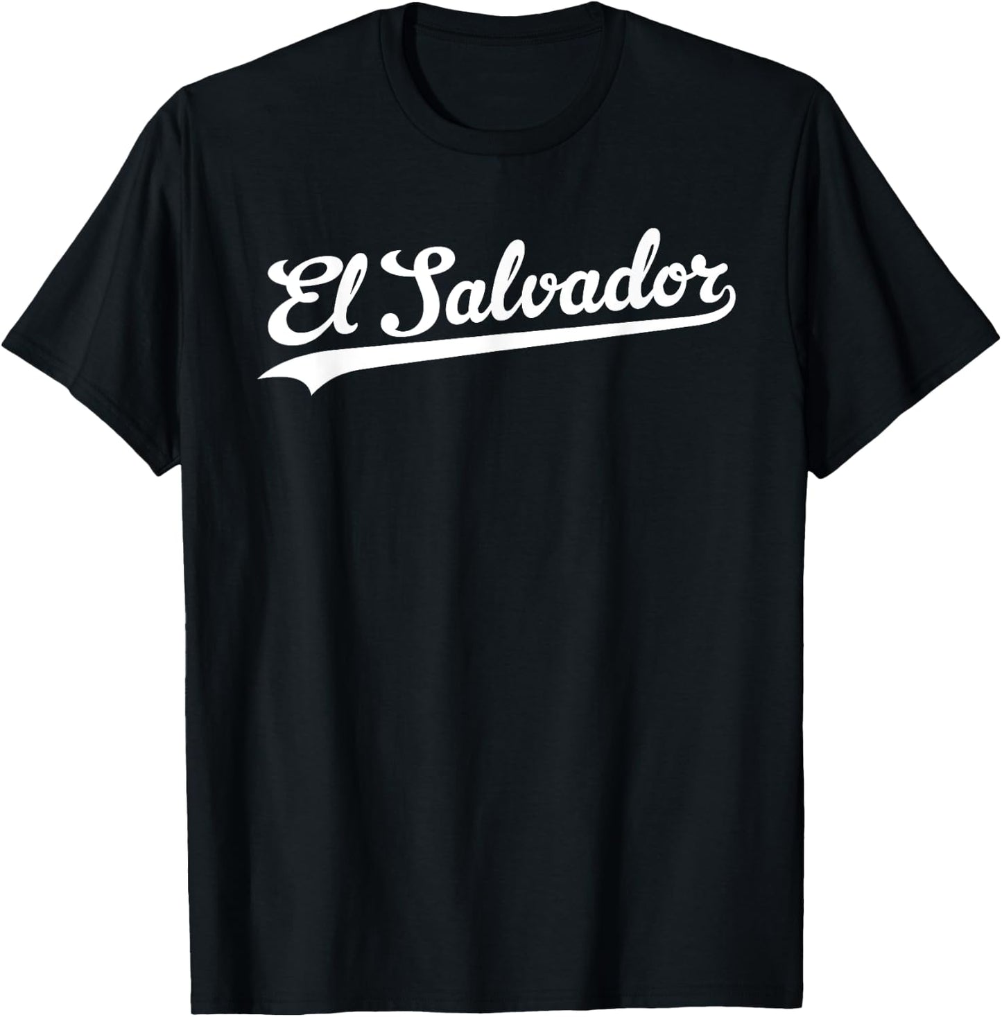 El Salvador Baseball Jersey Script Vintage Retro Style T-Shirt - T-Shirt | Black
