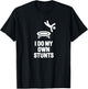 I do my own stunts funny trampoline gymnastic trampolining T-Shirt - T-Shirt | Black
