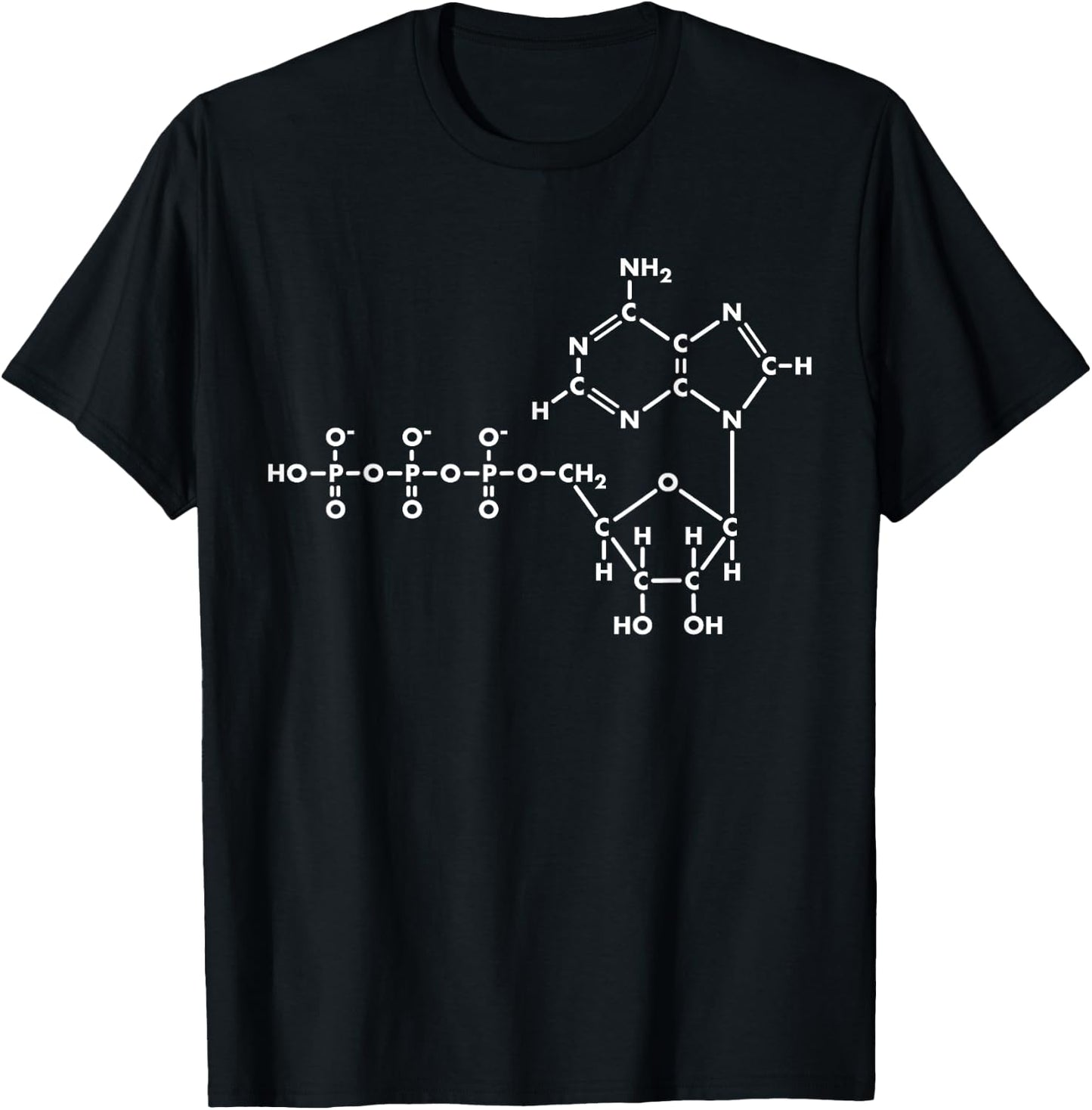 Adenosine Triphosphate ATP Organic Chemistry T-Shirt - T-Shirt | Black