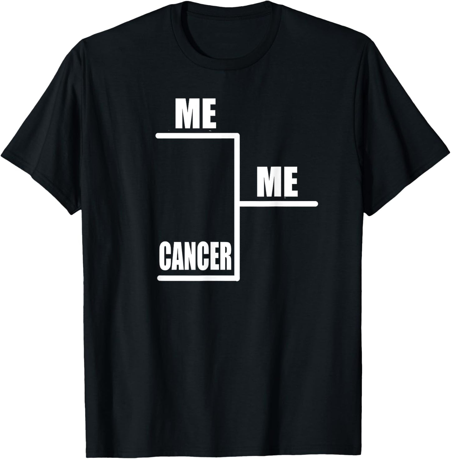 Me vs Cancer Bracket T-Shirt - T-Shirt | Black