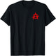 Red Anarchist Symbol Distressed Political Anarchy Rock Star T-Shirt - T-Shirt | Black