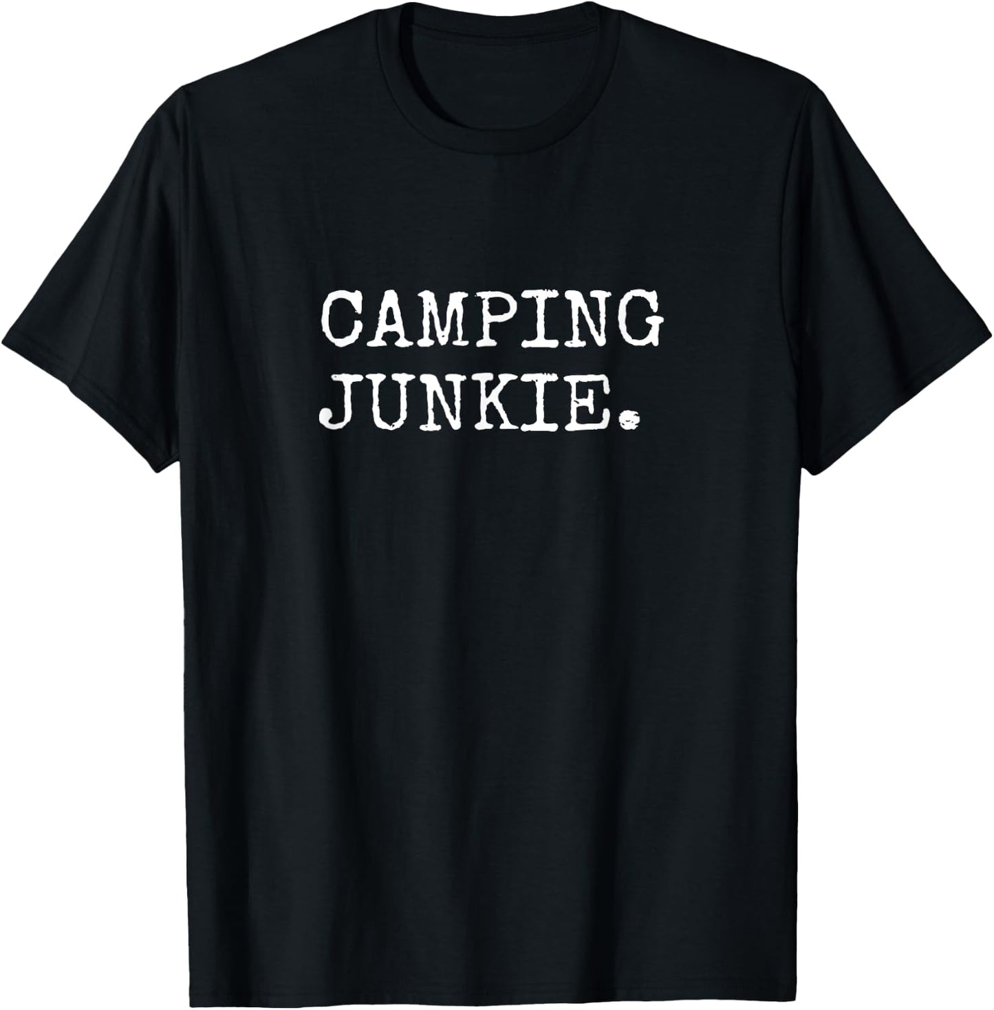 Funny Camping Shirts With Sayings Camping Junkie Camper T-Shirt - T-Shirt | Black