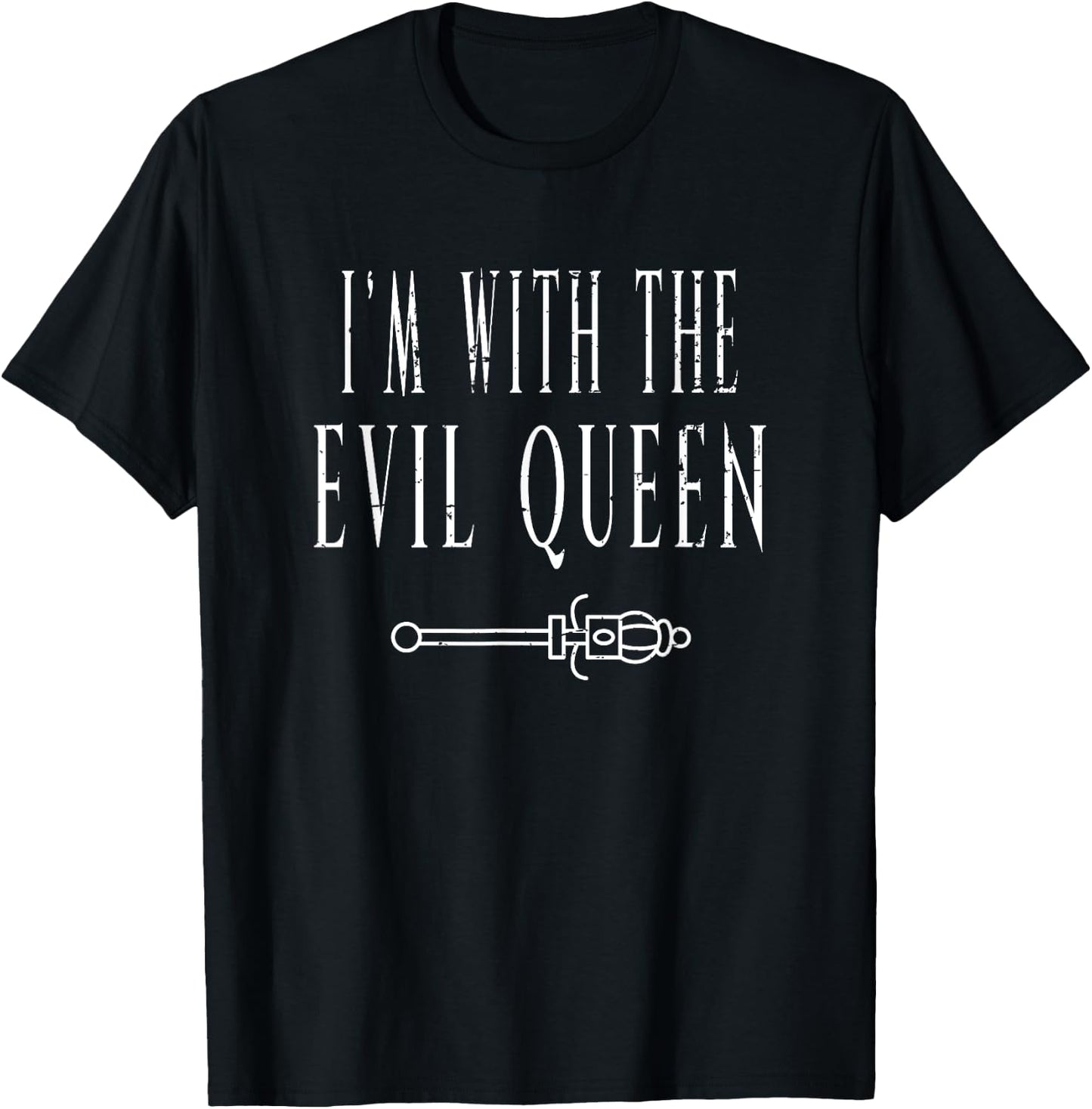 Evil Queen Matching Couples Black I'm With The Evil Queen Halloween T-Shirt - T-Shirt | Black
