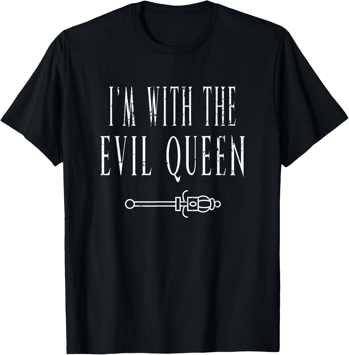Evil Queen Matching Couples Black I'm With The Evil Queen Halloween T-Shirt - T-Shirt | Black