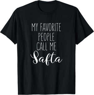 Safta My Favorite People Call Me Safta Grandma I Love Safta T-Shirt - T-Shirt | Black