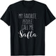 Safta My Favorite People Call Me Safta Grandma I Love Safta T-Shirt - T-Shirt | Black