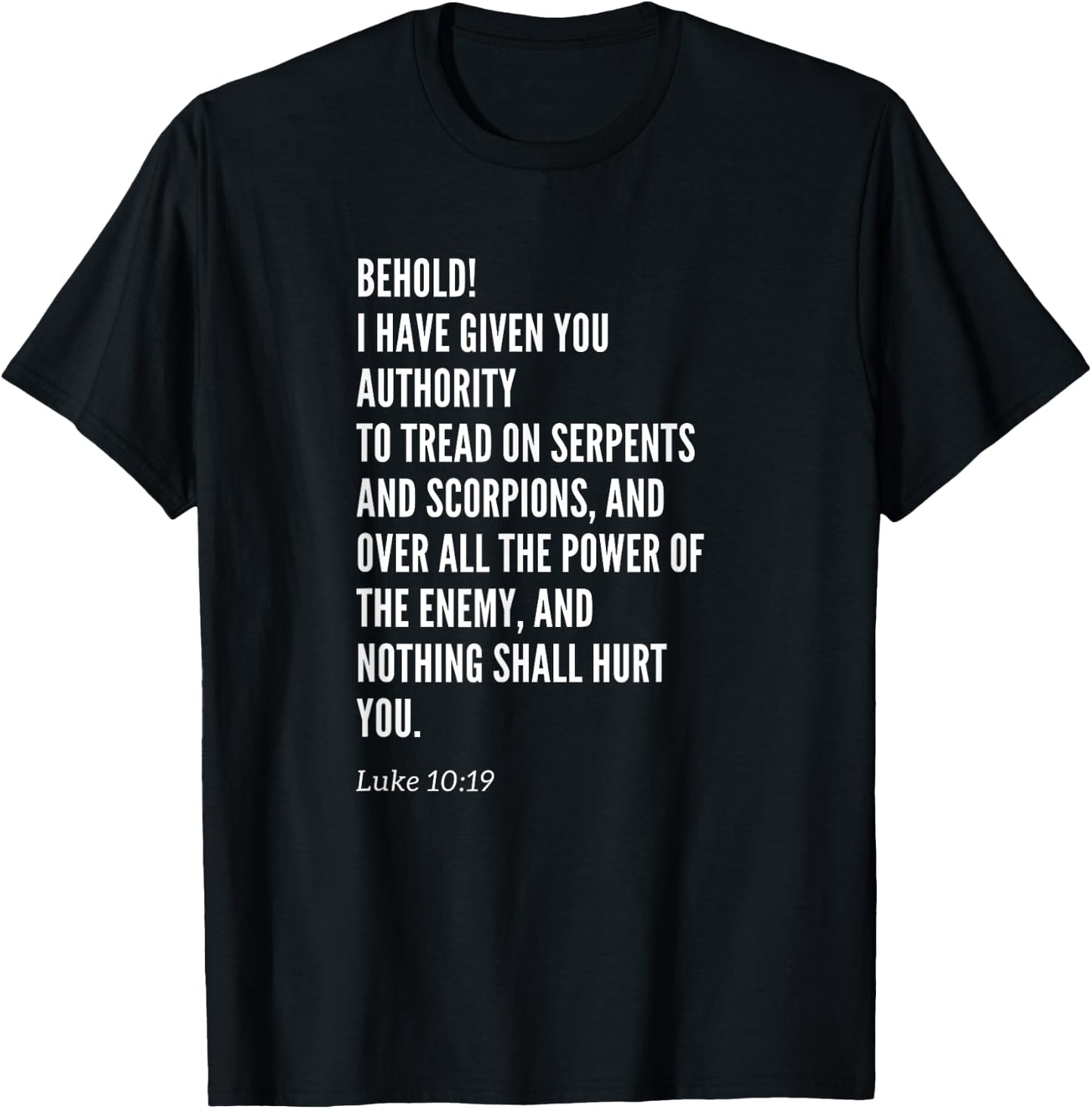 Christian Girls Boys Luke Ten Nineteen T-Shirt - T-Shirt | Black