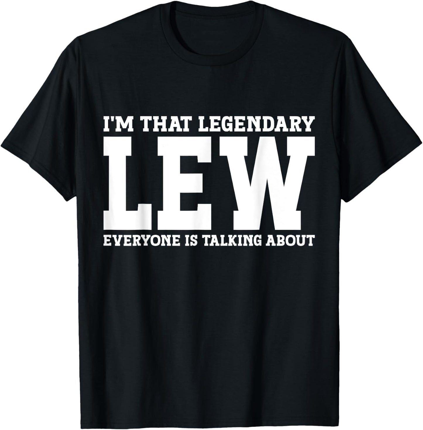 Lew Surname Funny Team Family Last Name Lew T-Shirt - T-Shirt | Black