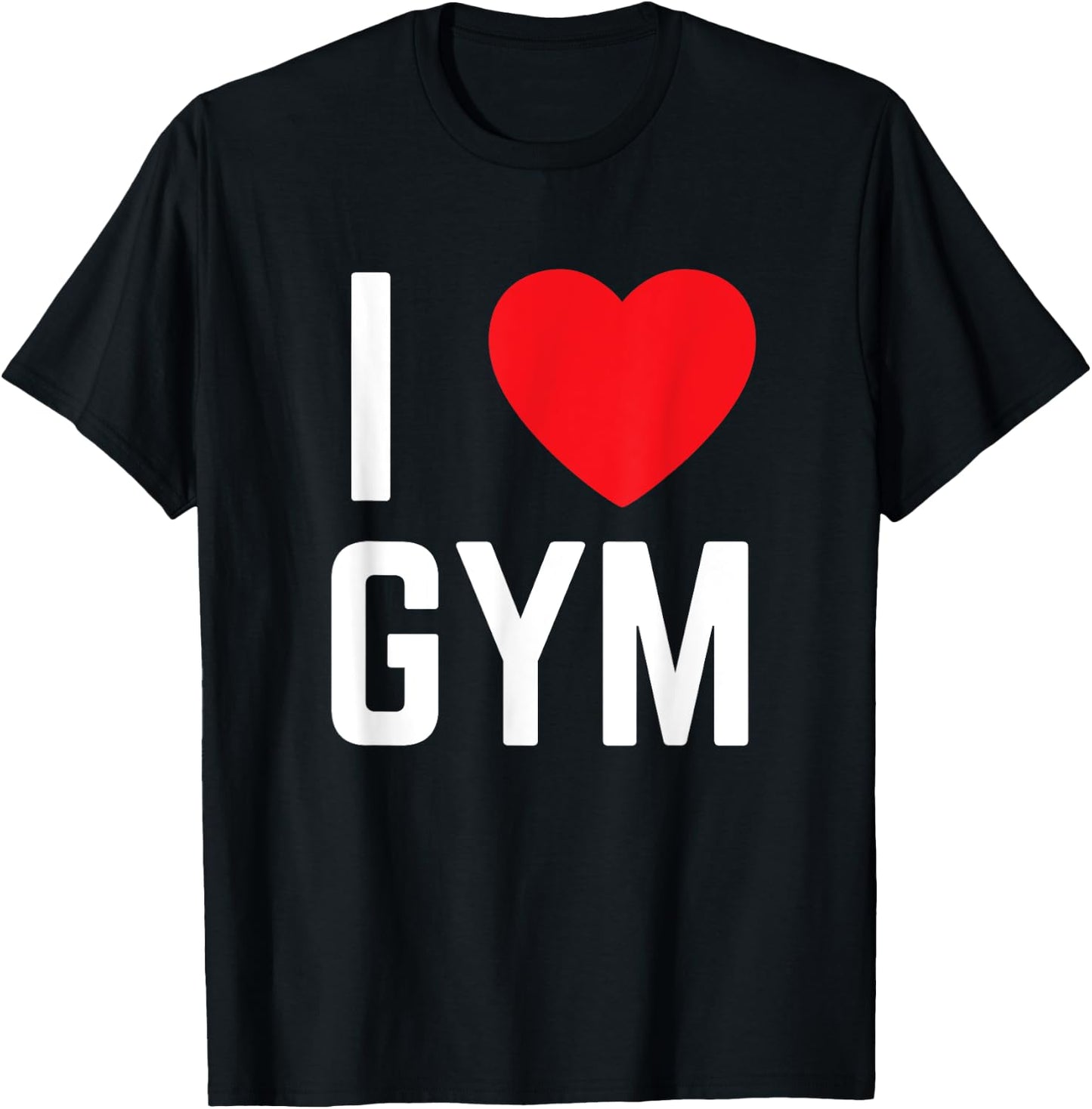 I heart gym I love gym fitness workout exercise T-Shirt - T-Shirt | Black