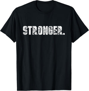 Funny Strongman Stronger fitness weight lifting T-Shirt - T-Shirt | Black