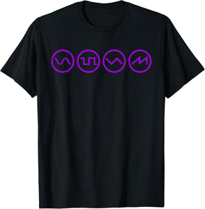 Waveform Waveform Techno Synthesizer Synth Analogue T-Shirt - T-Shirt | Black