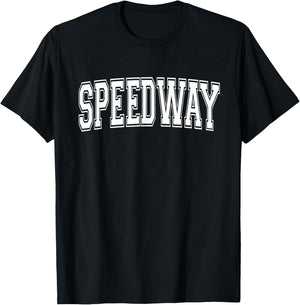 SPEEDWAY IN INDIANA USA Vintage Sports Varsity Style T-Shirt - T-Shirt | Black