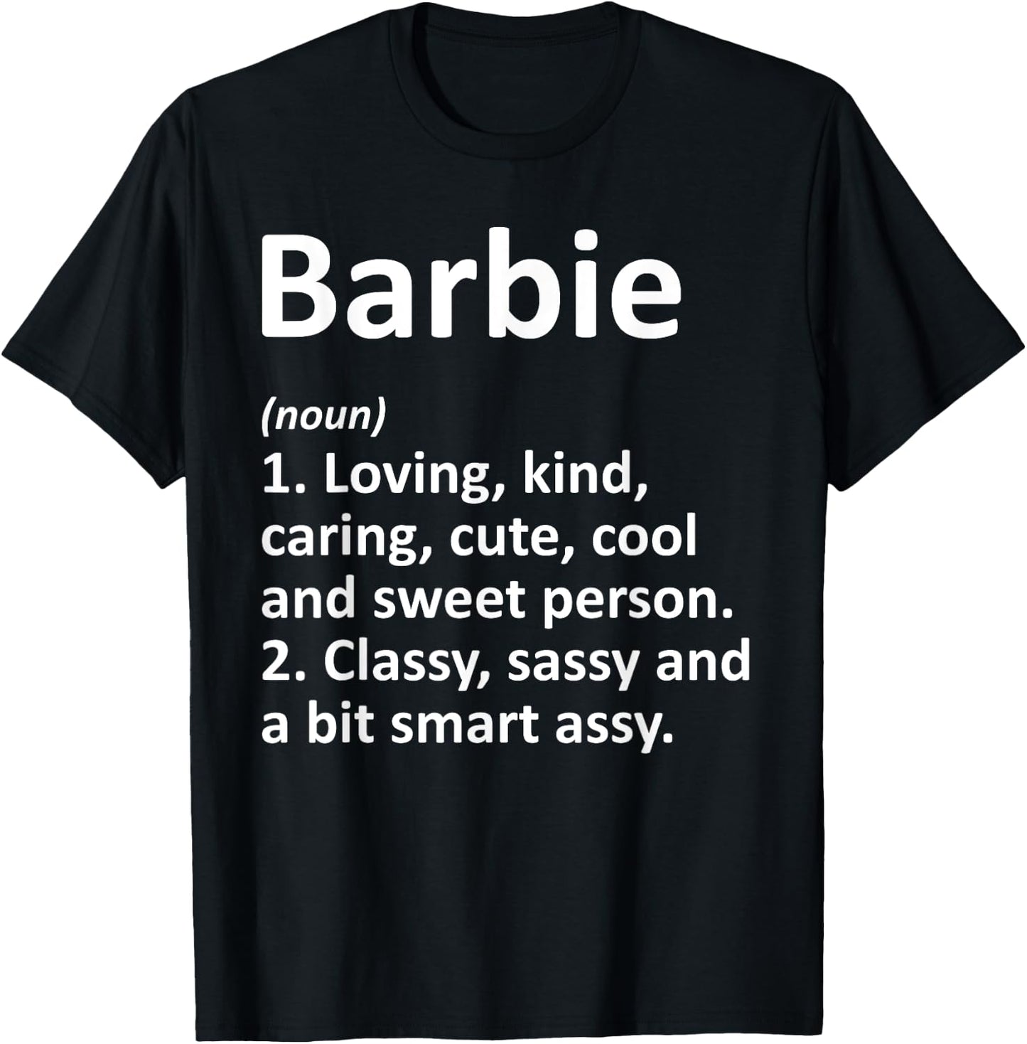BARBIE Definition Personalized Name Funny Birthday Gift T-Shirt - T-Shirt | Black
