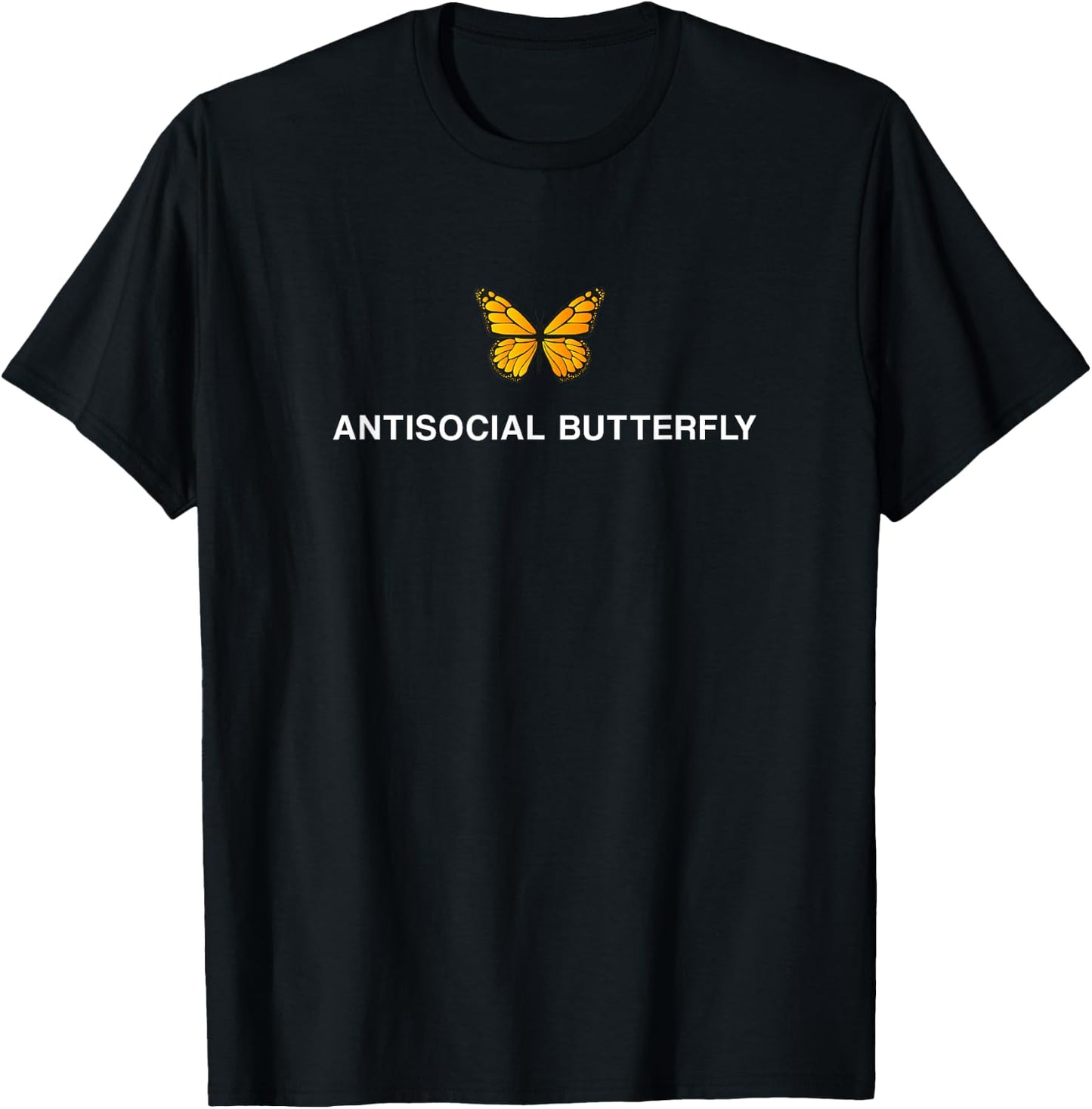 Butterfly Aesthetic - Antisocial Butterfly T-Shirt - T-Shirt | Black