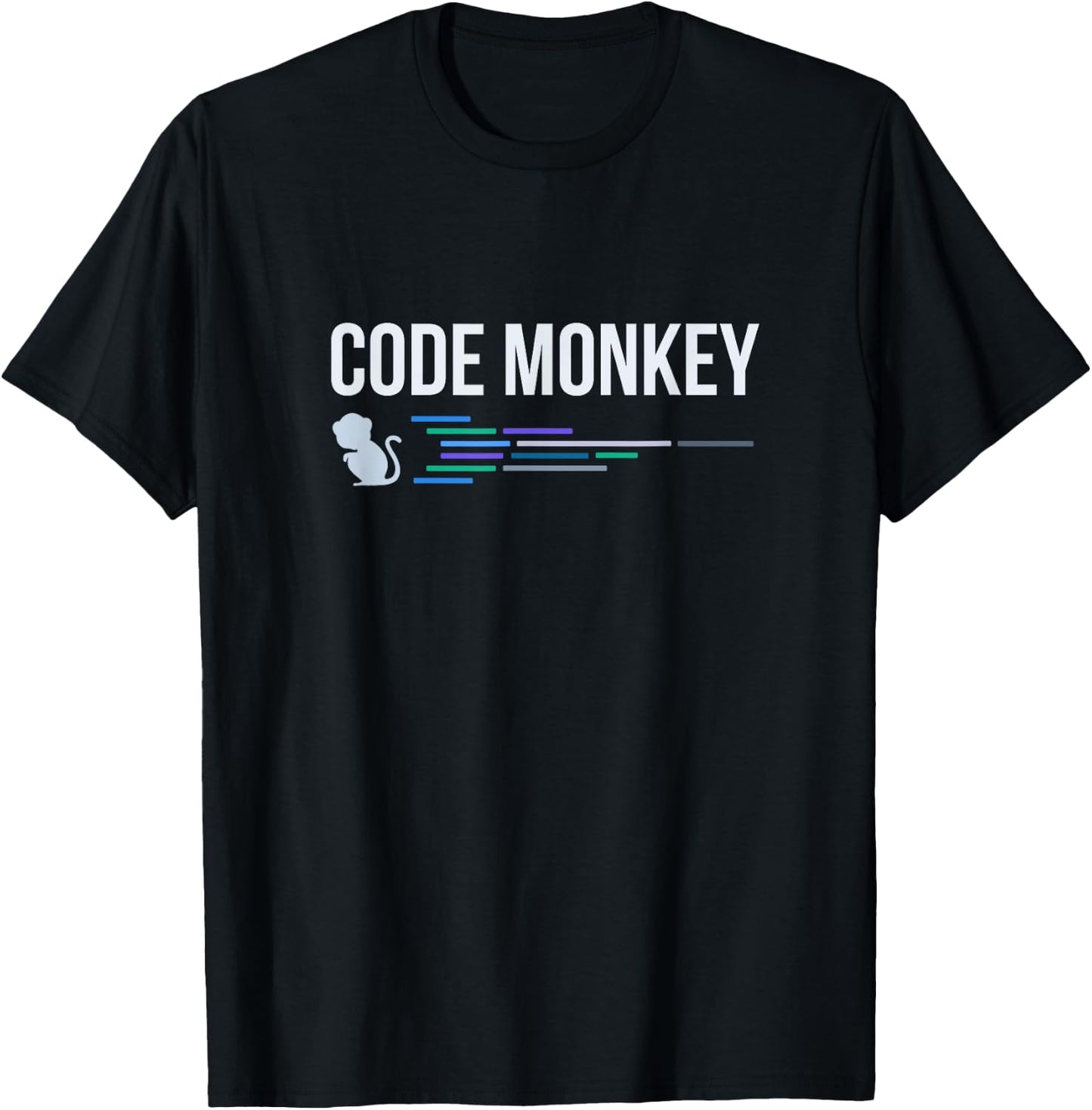 Developer Code Monkey T-Shirt - T-Shirt | Black