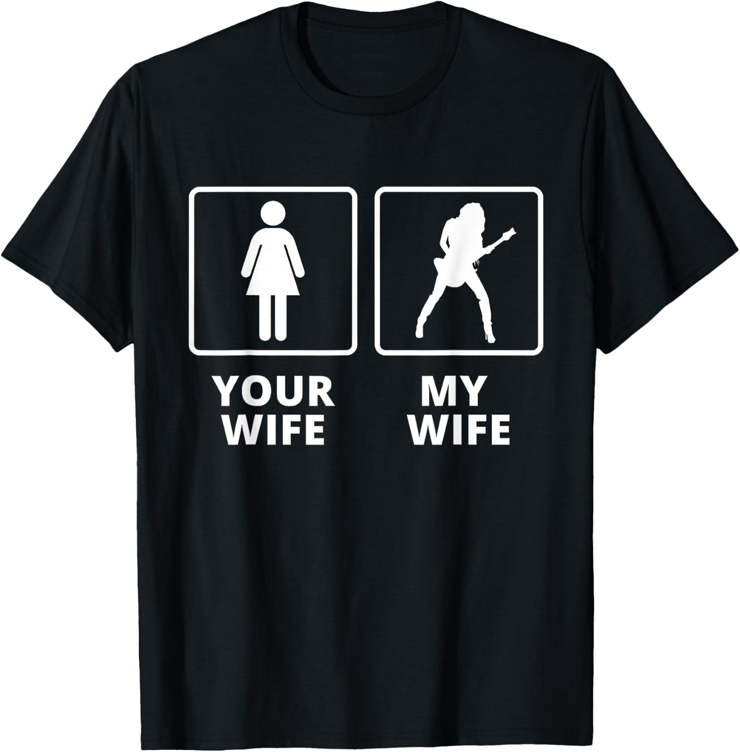 Electric Guitar - My Wife Your Wife T-Shirt - T-Shirt | Black
