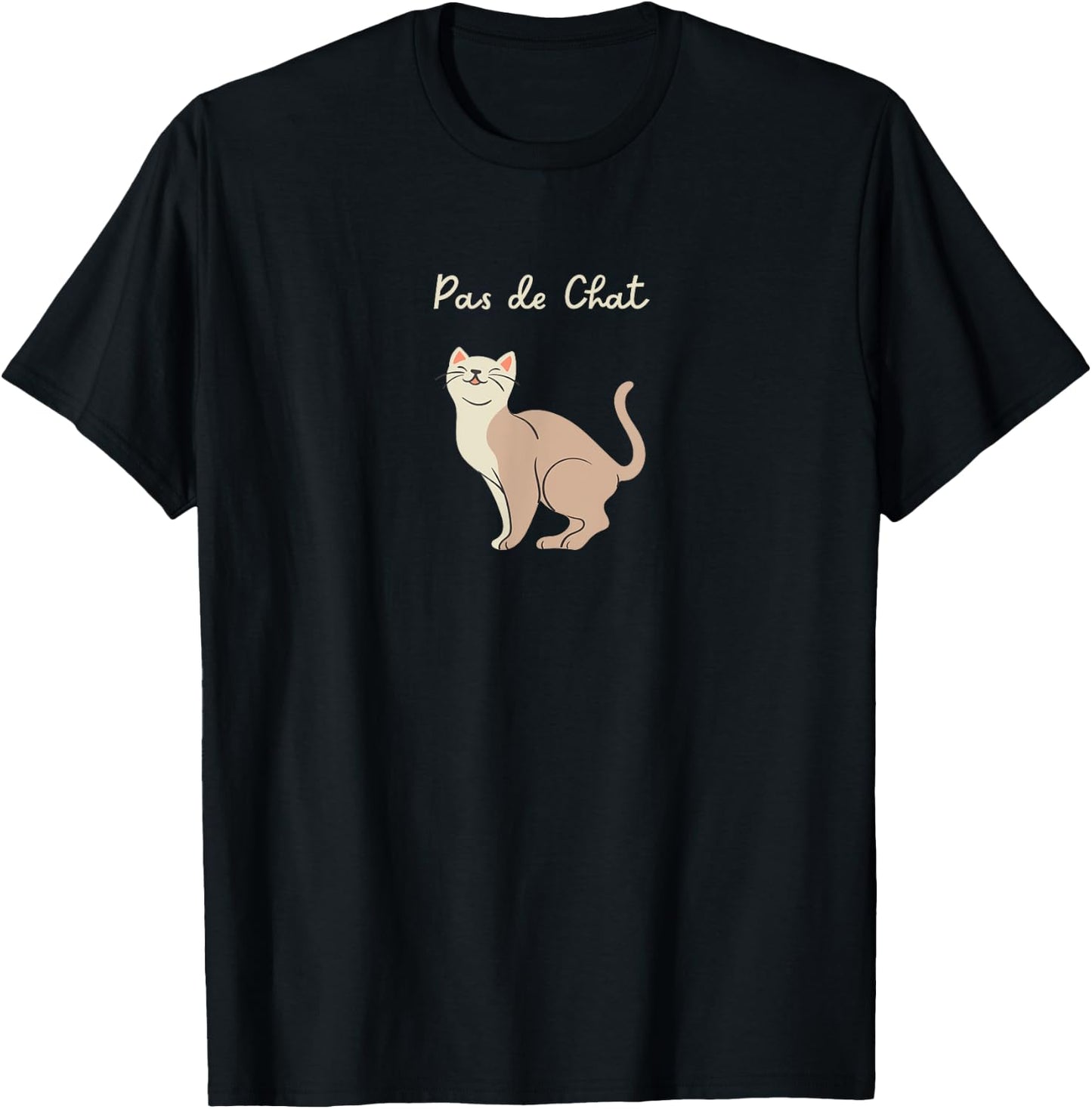 PAS DE CHAT Ballet Cat Lover Ballerina Dancer Dance Graphic Men Women Kids T-Shirt - T-Shirt | Black