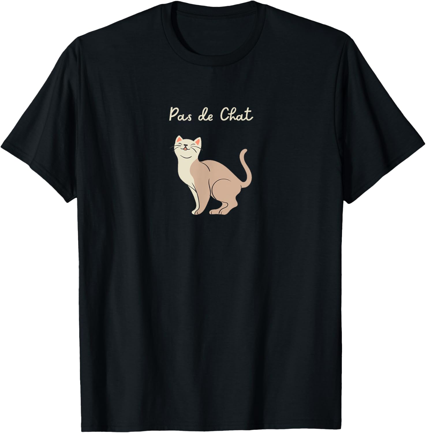 PAS DE CHAT Ballet Cat Lover Ballerina Dancer Dance Graphic Men Women Kids T-Shirt - T-Shirt | Black