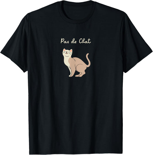 PAS DE CHAT Ballet Cat Lover Ballerina Dancer Dance Graphic Men Women Kids T-Shirt - T-Shirt | Black