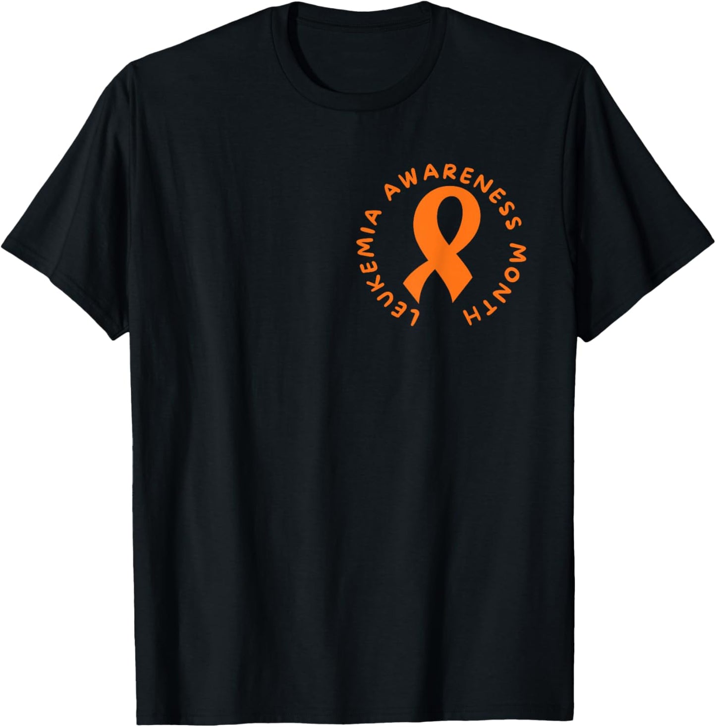 Orange Ribbon Leukemia Blood Cancer Awareness Month T-Shirt - T-Shirt | Black