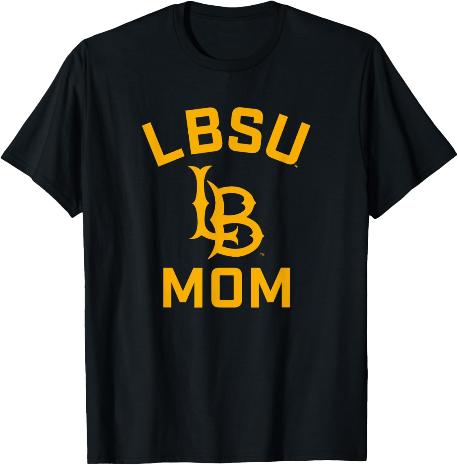 Cal State Long Beach CSULB Arched Mom T-Shirt - T-Shirt | Black