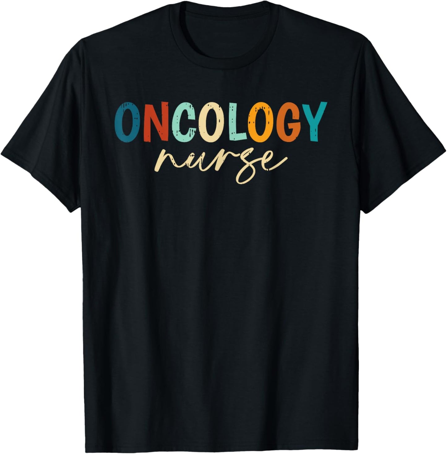 Oncology Nurse Retro Registered RN Medical Nursing Student T-Shirt - T-Shirt | Black