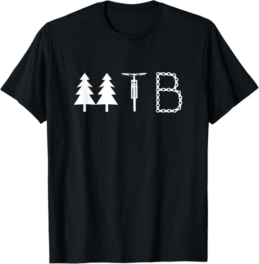 Mountain Bike T Shirt - Tree Bike Chain Mountain Bike MTB T-Shirt - T-Shirt | Black
