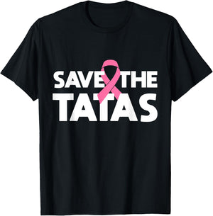 Save The Tatas - Fighting Breast Cancer T-Shirt - T-Shirt | Black