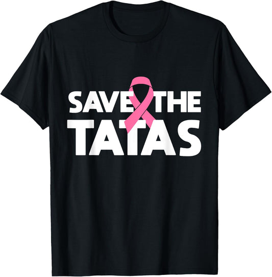 Save The Tatas - Fighting Breast Cancer T-Shirt - T-Shirt | Black