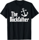 The Dockfather Funny Boating Fishing Boat Dad Captain Boater T-Shirt - T-Shirt | Black