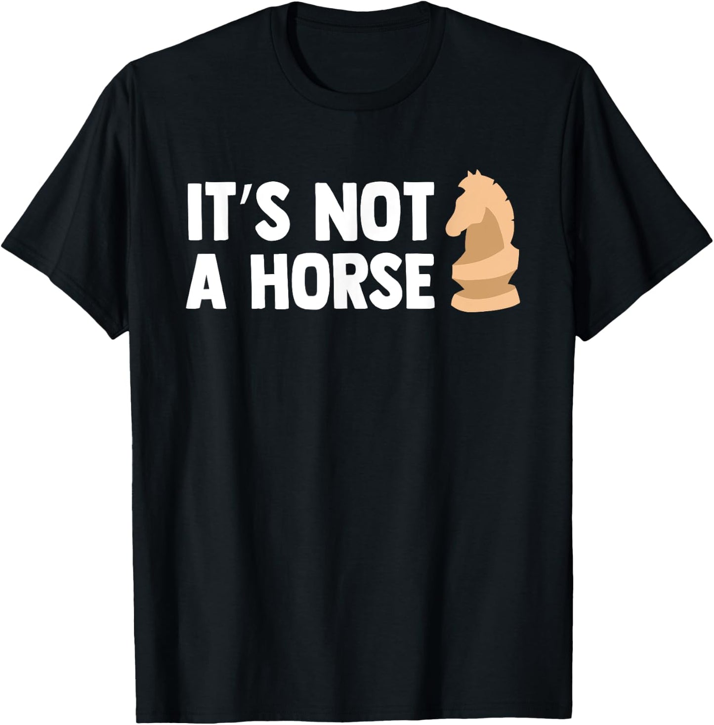 Funny Chess Knight Pieces Board Game Lover Player Horse Gift T-Shirt - T-Shirt | Black