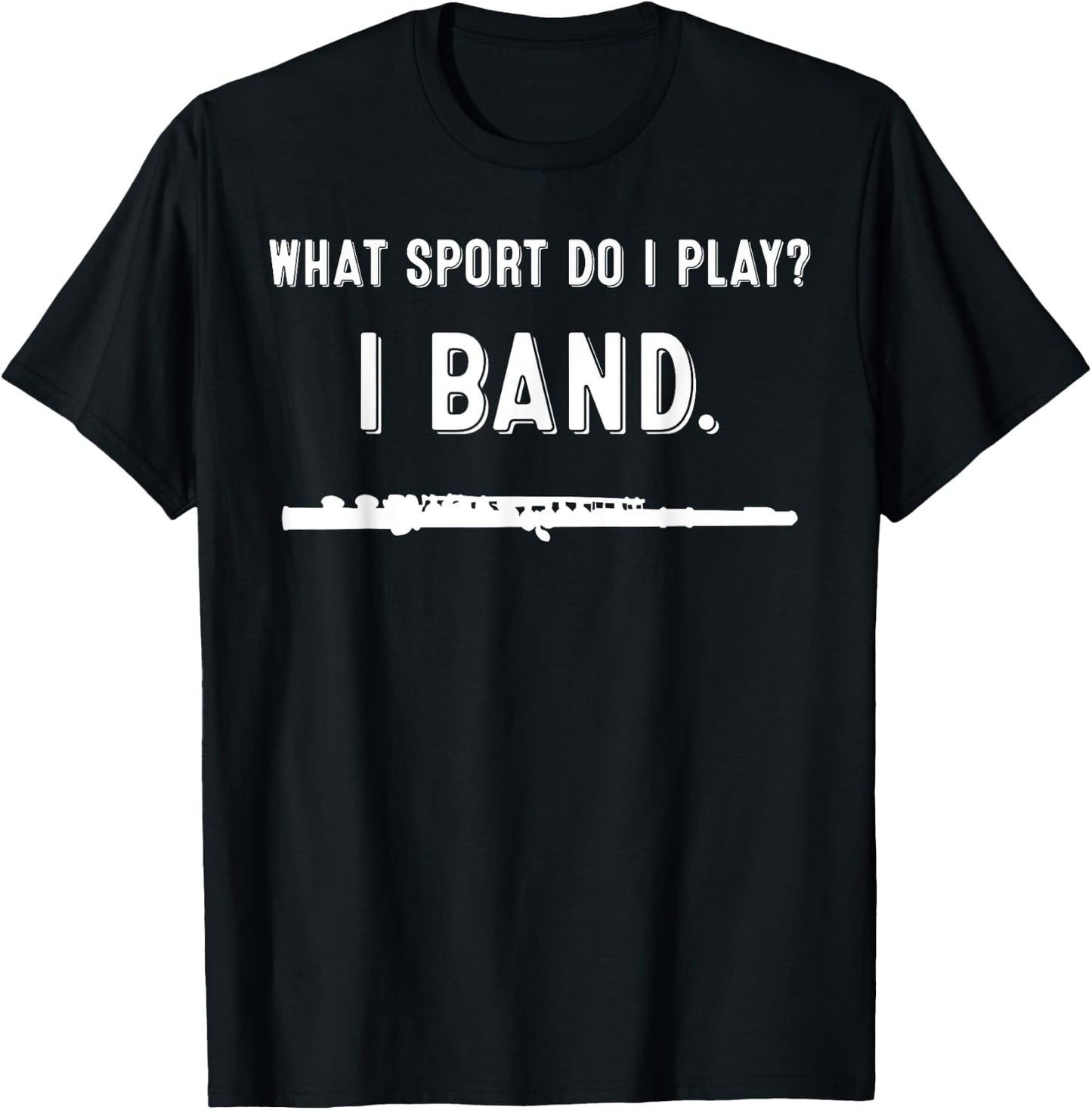 Funny Marching Band Season Gift Flute Player Men Women T-Shirt - T-Shirt | Black