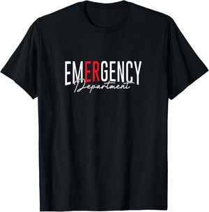 Vintage Emergency Department Emergency Room Nurse Healthcare T-Shirt - T-Shirt | Black