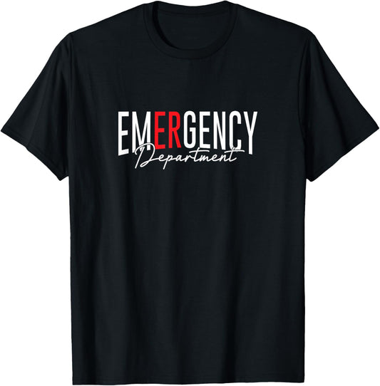 Vintage Emergency Department Emergency Room Nurse Healthcare T-Shirt - T-Shirt | Black