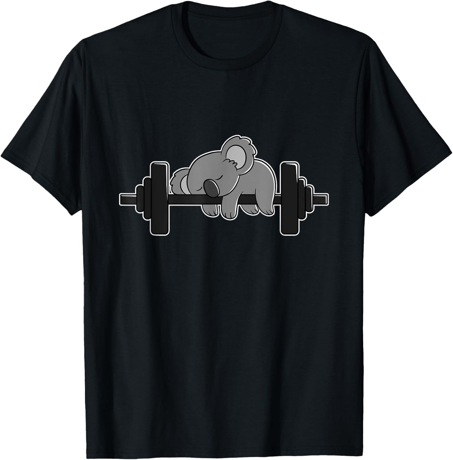 Koala Bear Workout and Weight Lifting Gym T-Shirt - T-Shirt | Black