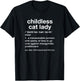 Childless Cat Lady Funny Dictionary Definition T-Shirt - T-Shirt | Black
