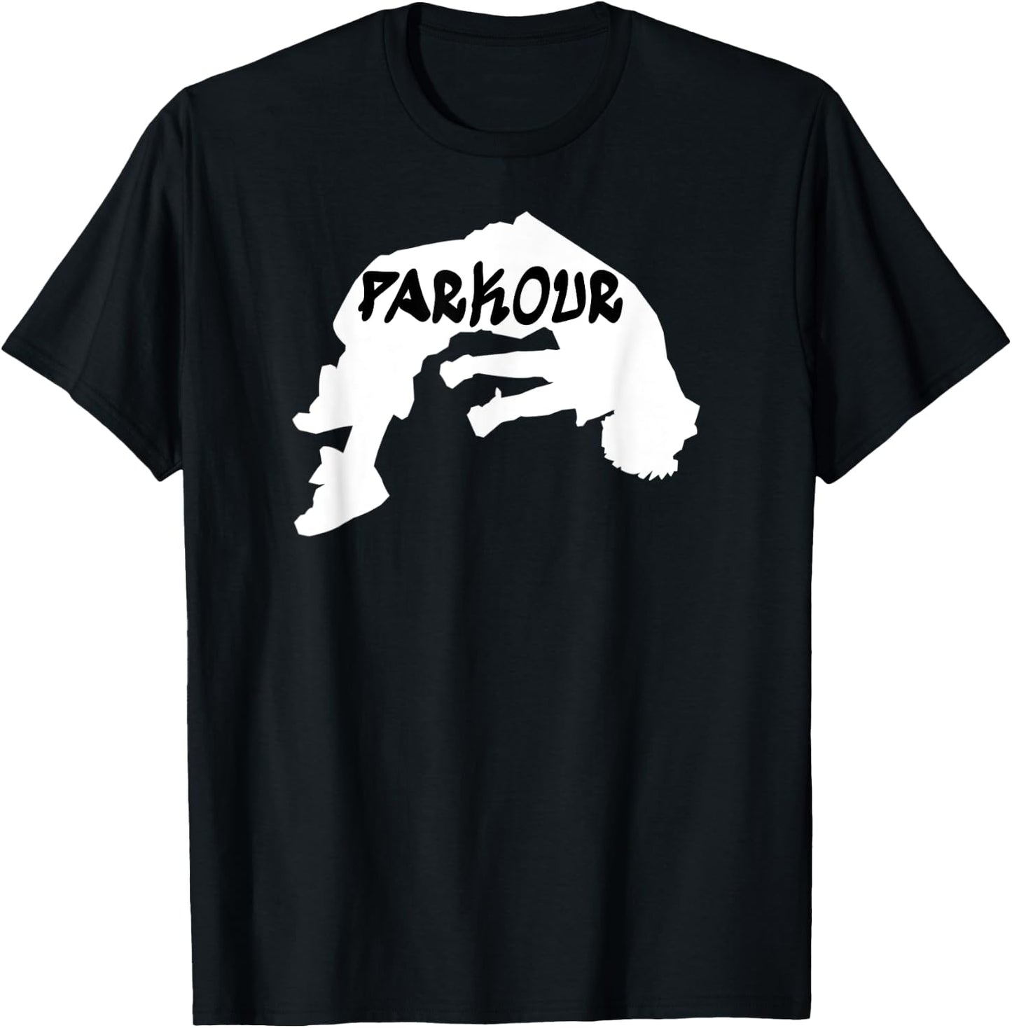 Parkouring Jumping Running Flipping Backwards T-Shirt - T-Shirt | Black