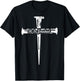 It Is Finished Christian Cross Nails Distressed Grunge Gift T-Shirt - T-Shirt | Black