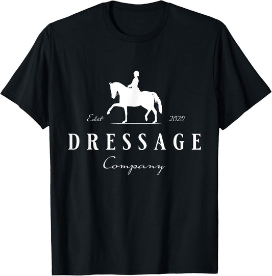 Dressur Pferd mit Dressurreiterin - Dressage - Women's, Girls' Dressage Horse - Black, Small - Short Sleeve, Classic Fit T-Shirt - T-Shirt | Black