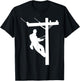 Lineman | Electric Cable Lineman Gift T-Shirt - T-Shirt | Black