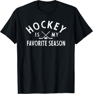 Hockey is My Favorite Season T-Shirt - T-Shirt | Black