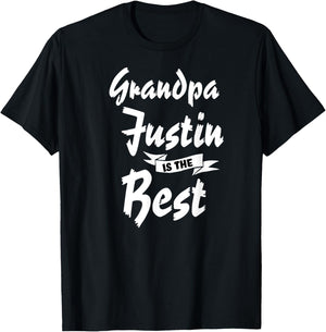 Grandpa Justin is the Best Justin T-Shirt - T-Shirt | Black