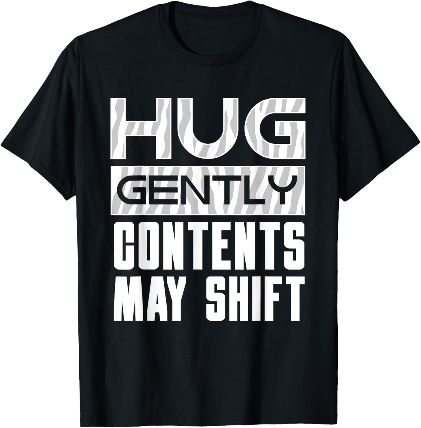 Hug Gently Ehlers Danlos Syndrome Black And White Zebra Gift T-Shirt - T-Shirt | Black