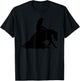 Silhouette Reining Horse Show Rider Cowboy Horseback Riding T-Shirt - T-Shirt | Black