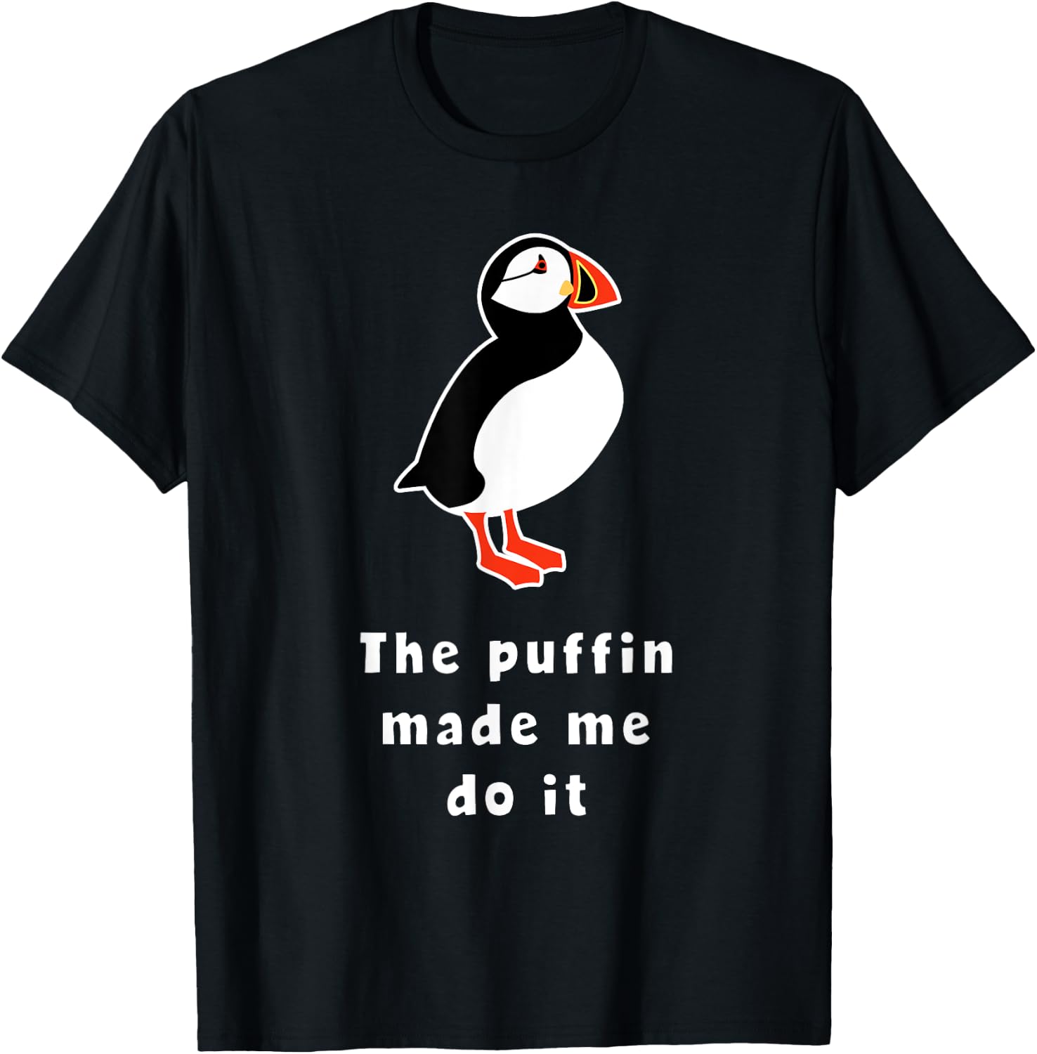 Puffin Bird Made Me Do It Iceland T-Shirt - T-Shirt | Black