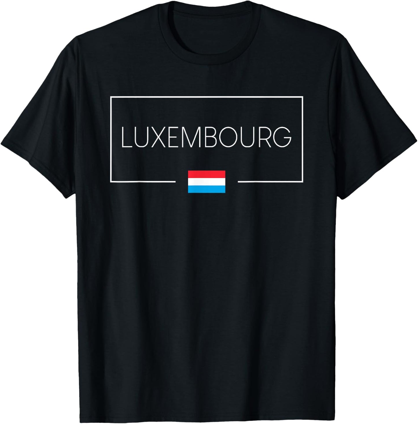 Letzebuerg Flag for Proud & Free Nation Adults Kids Black Short Sleeve T-Shirt - T-Shirt | Black