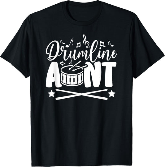 Drumline Aunt Proud Drumline Auntie T-Shirt - T-Shirt | Black