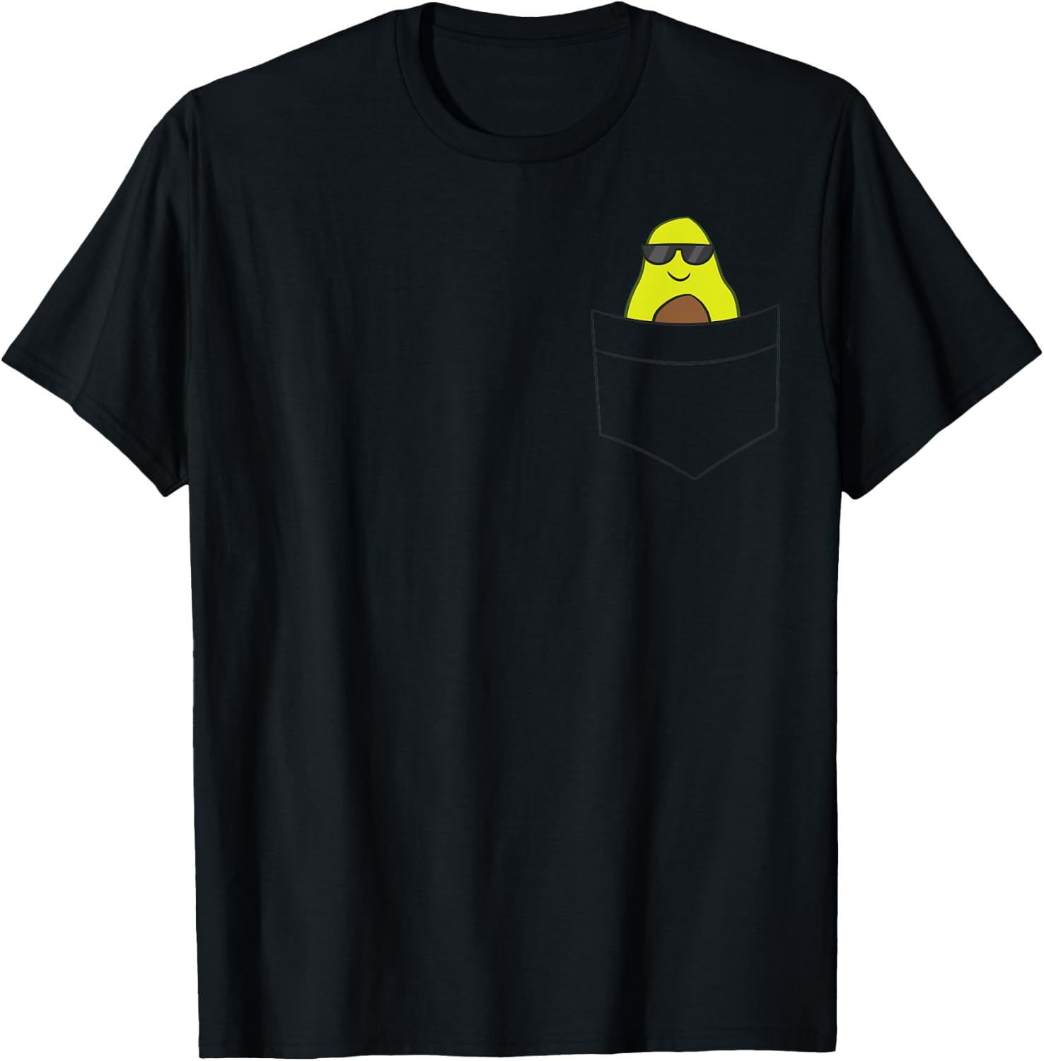 Avocado In A Pocket Vegan Food Avocado In Pocket T-Shirt - T-Shirt | Black